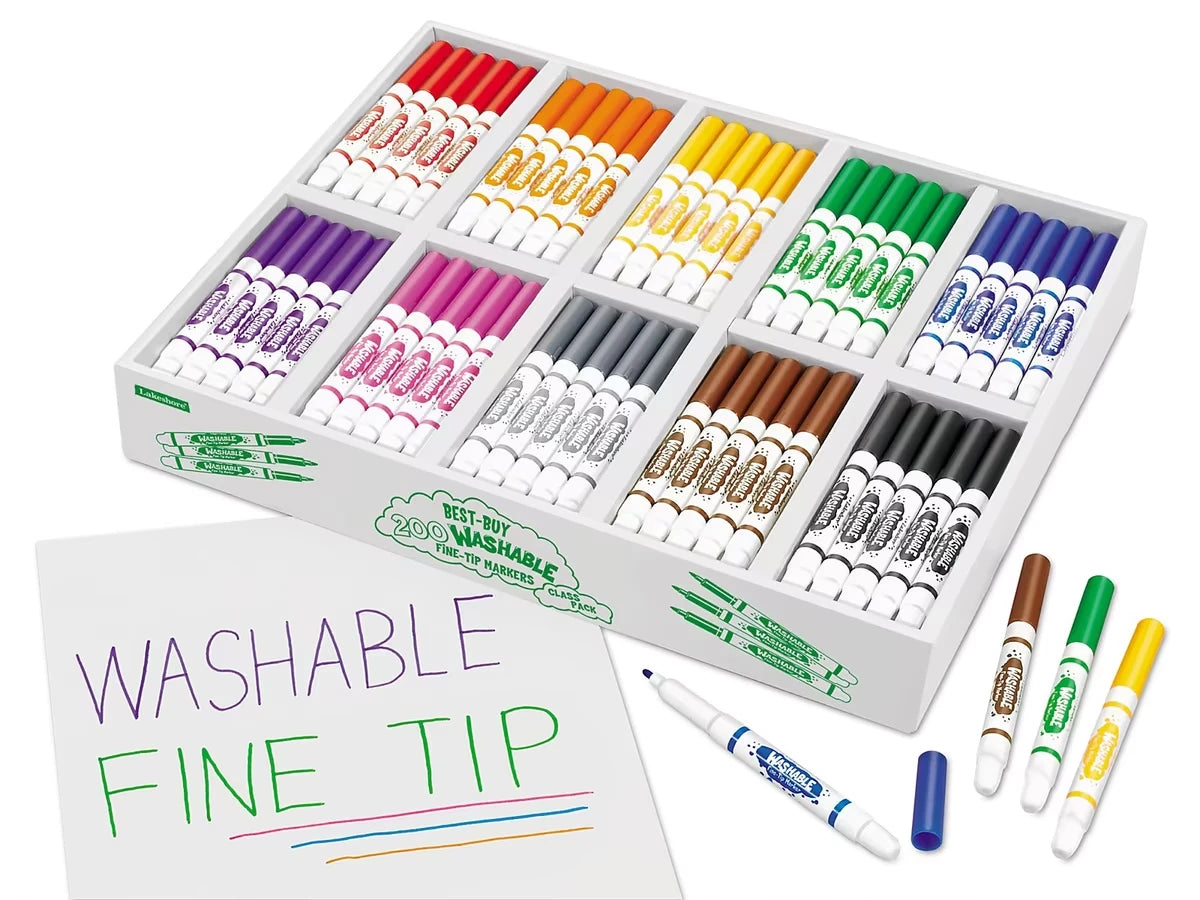 Best-Buy Washable Fine-Tip Markers - Class Pack - US 1612
