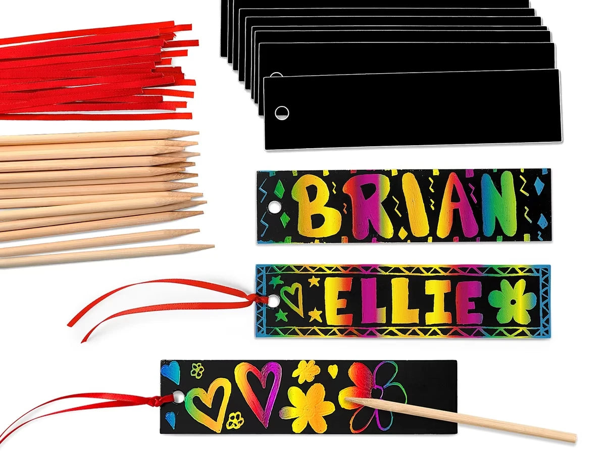 Rainbow Scratch Bookmarks - US 8018