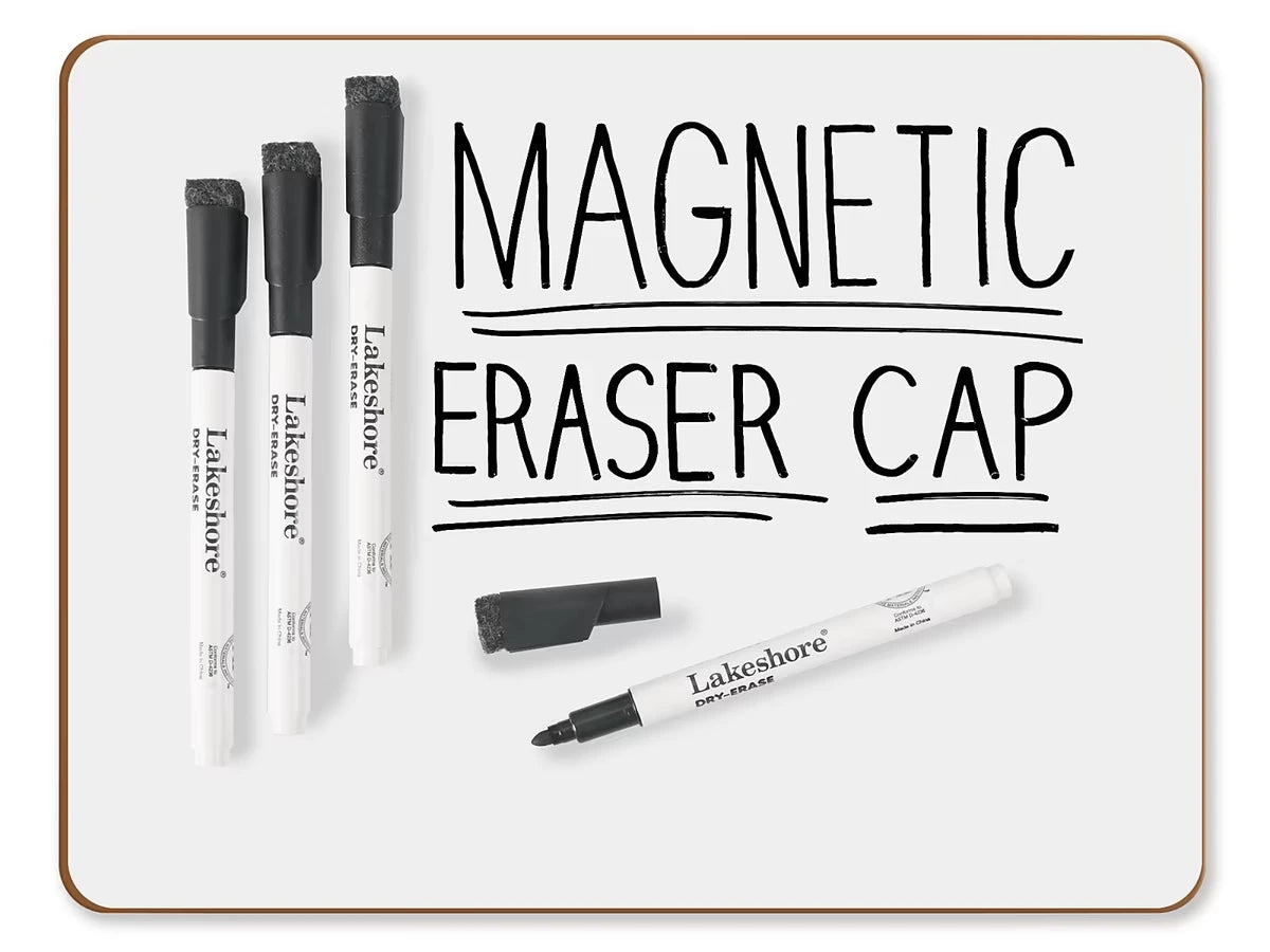 Magnetic Write & Wipe Markers with Eraser Caps - US 1782