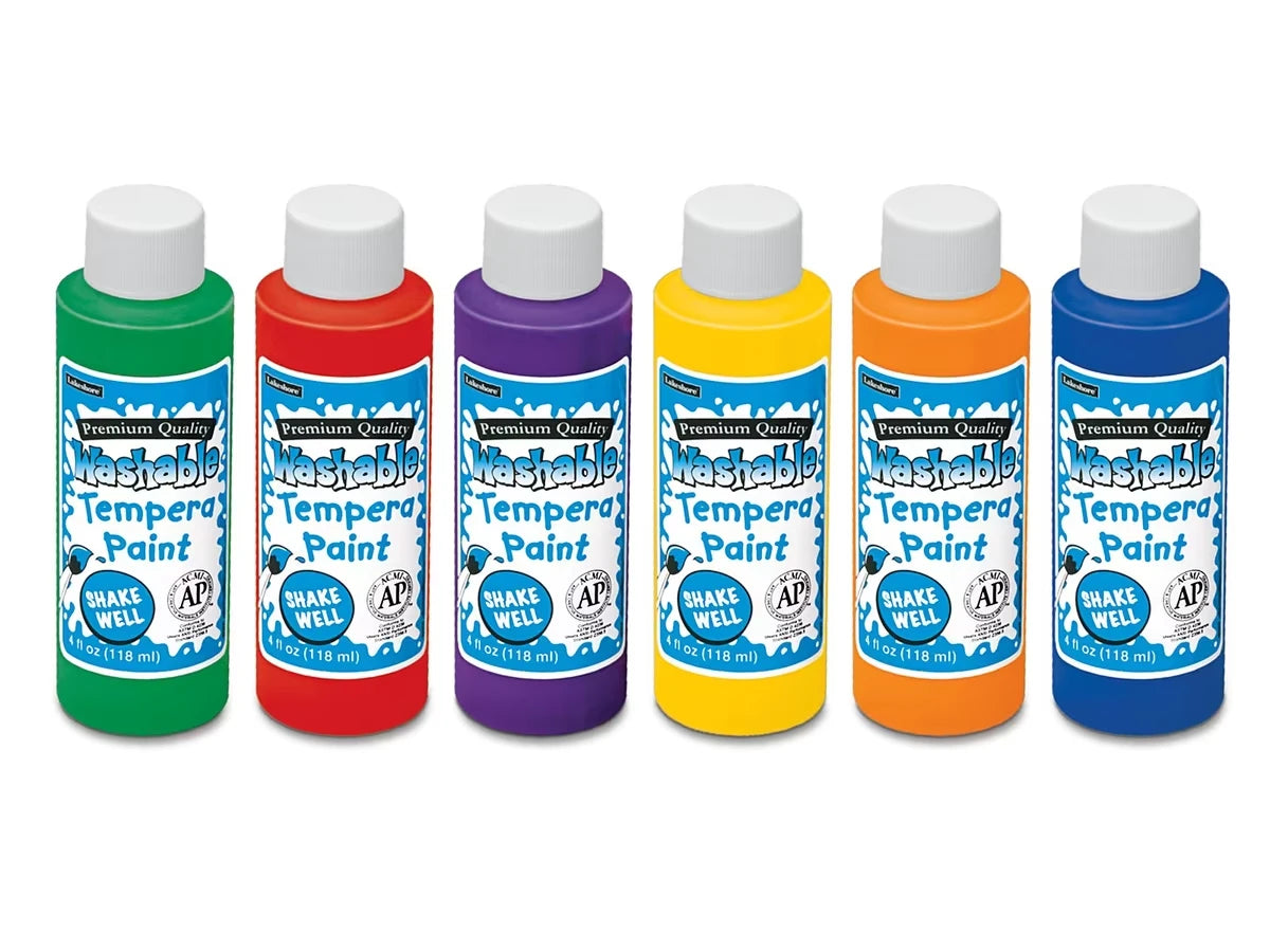 Lakeshore Fully Washable Liquid Tempera Paint - 4-Ounce Bottles - US 2003