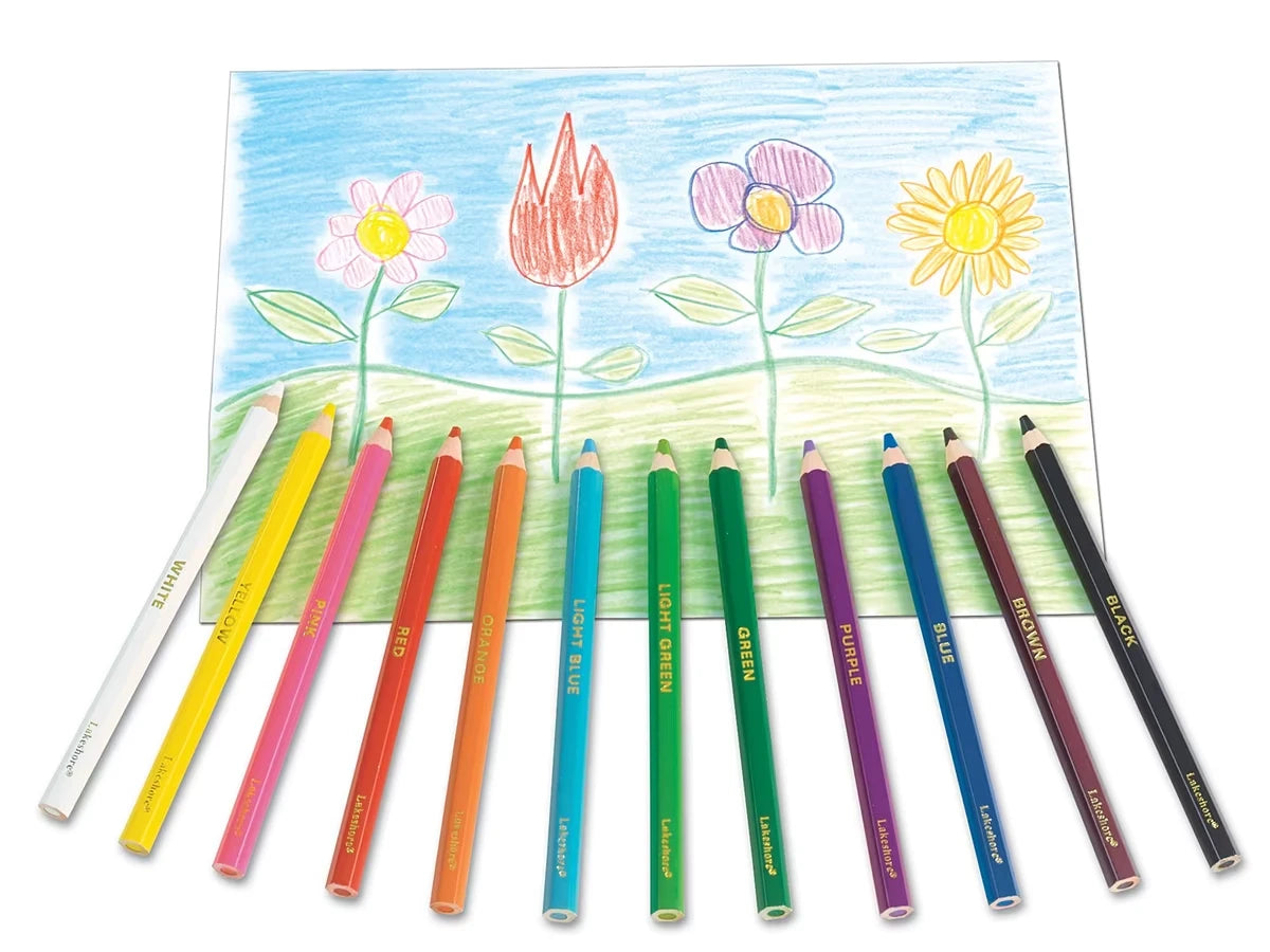 Lakeshore Jumbo Colored Pencils - Set of 12 - US 8886