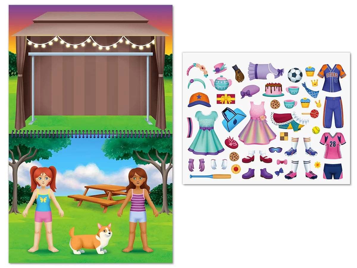 Fashion Friends Dress-Up Reusable Sticker Pad - US 1851