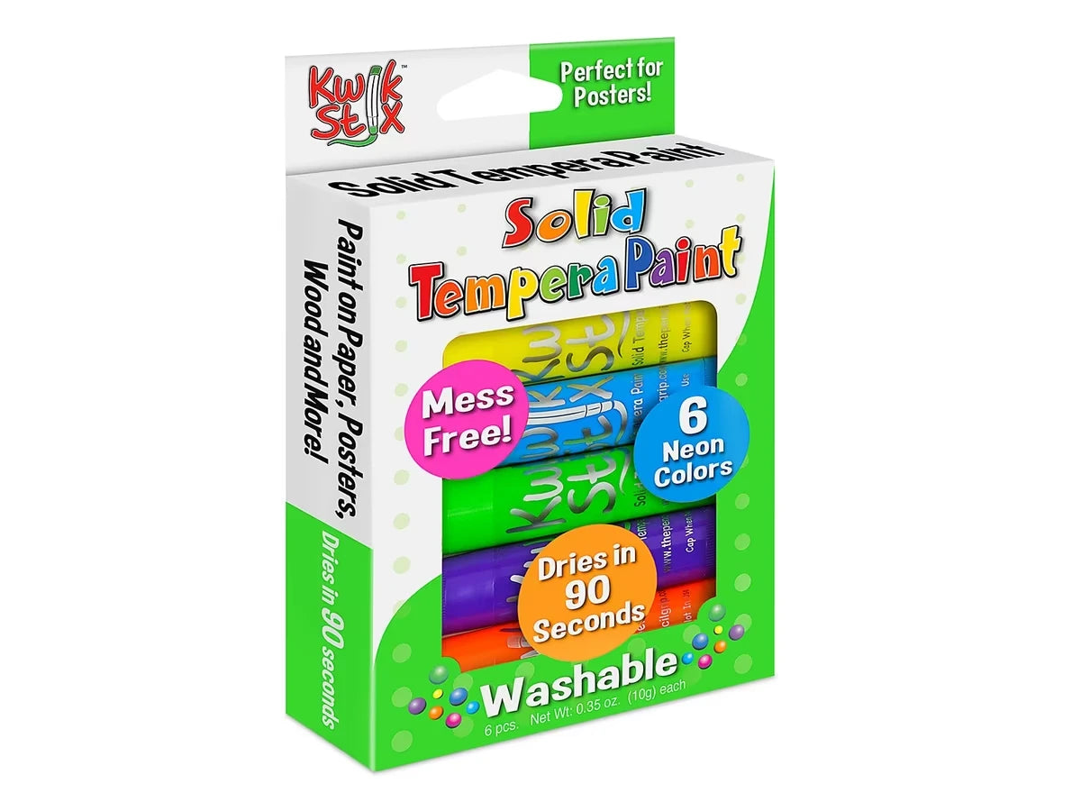 Neon Kwik Stix™ Tempera Painters - Set of 6 - US 7149