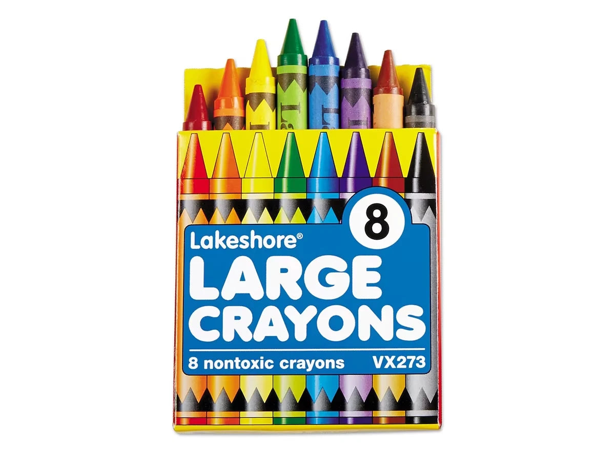 Lakeshore 8-Color Large Crayons - Student Pack - US 3550