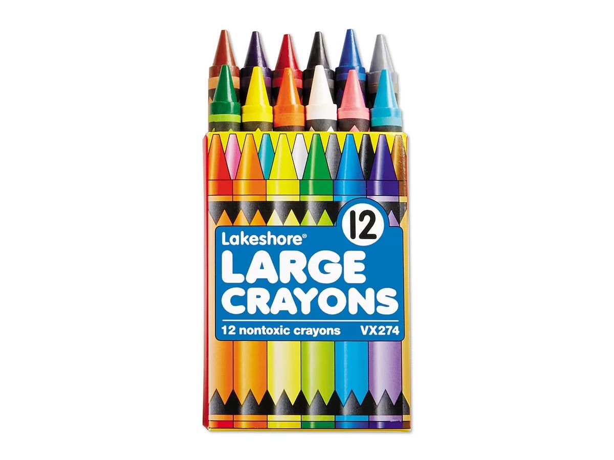 Lakeshore 12-Color Large Crayons - Student Pack - US 4636