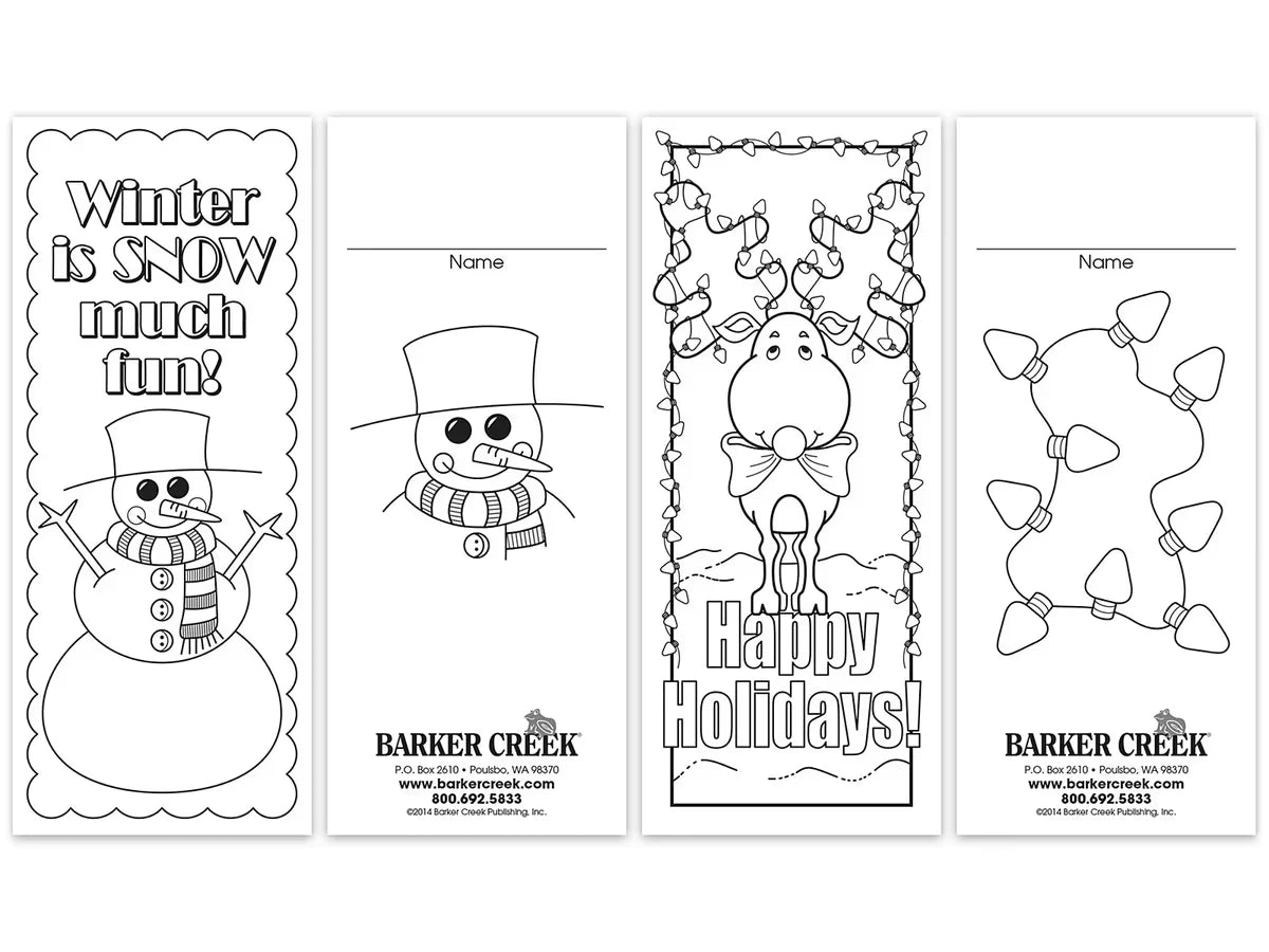 Design-Your-Own Winter Holiday Bookmarks - US 5950