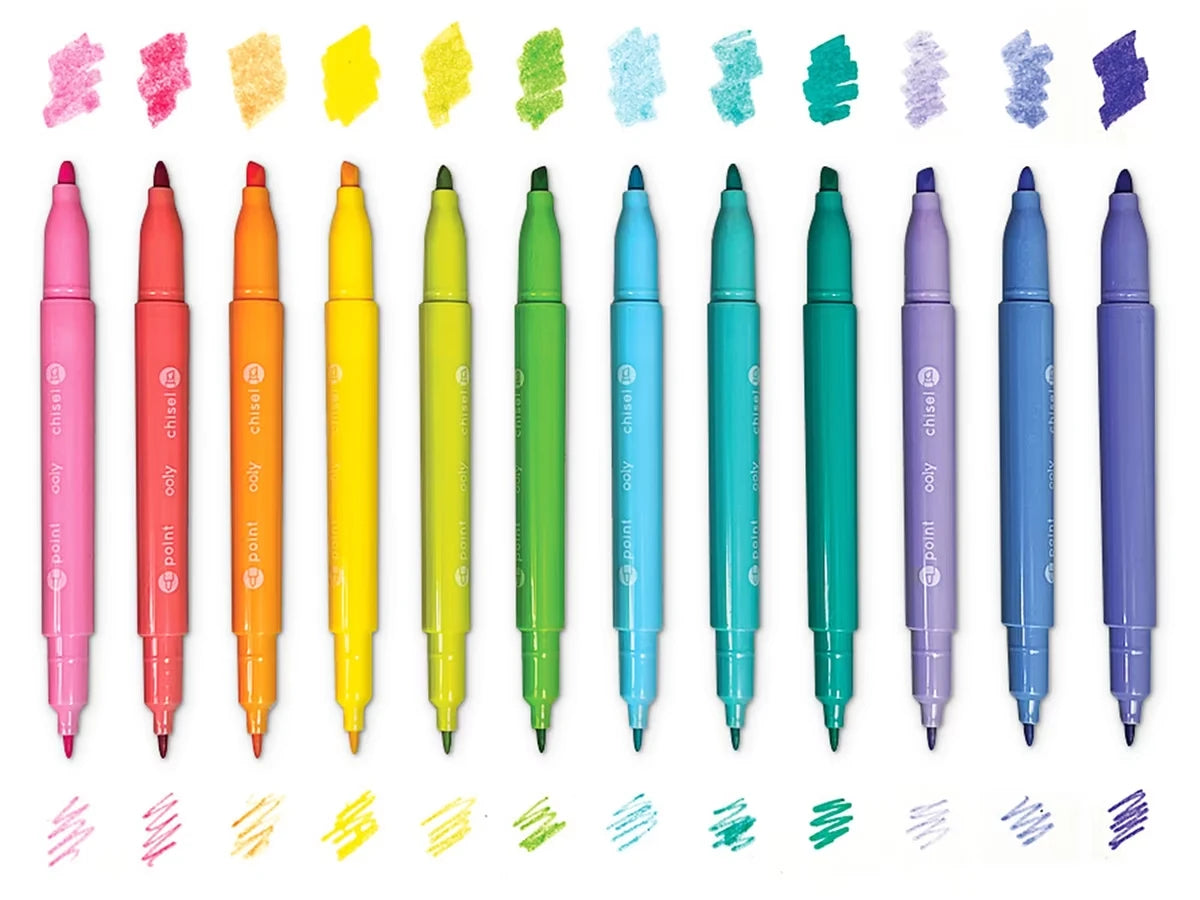 Pastel Dual-Tip Markers - Set of 12 - US 9570