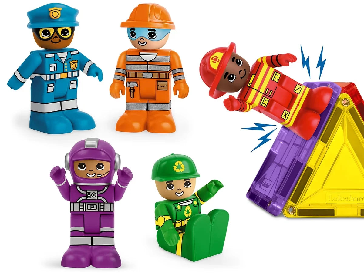 Magnetic Wonder Tiles® - Community Helpers - US 9611