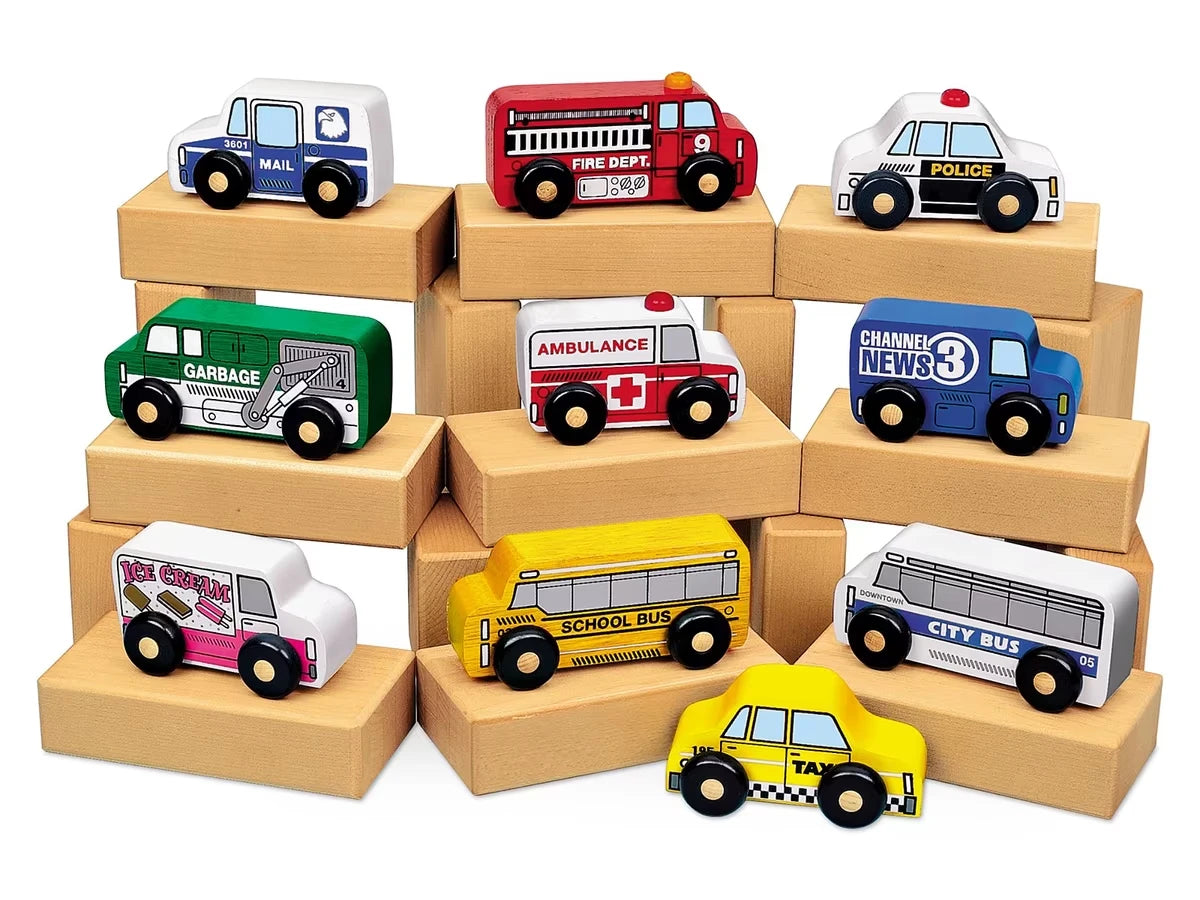 Hardwood Community Vehicles - Set of 10 - US 5761