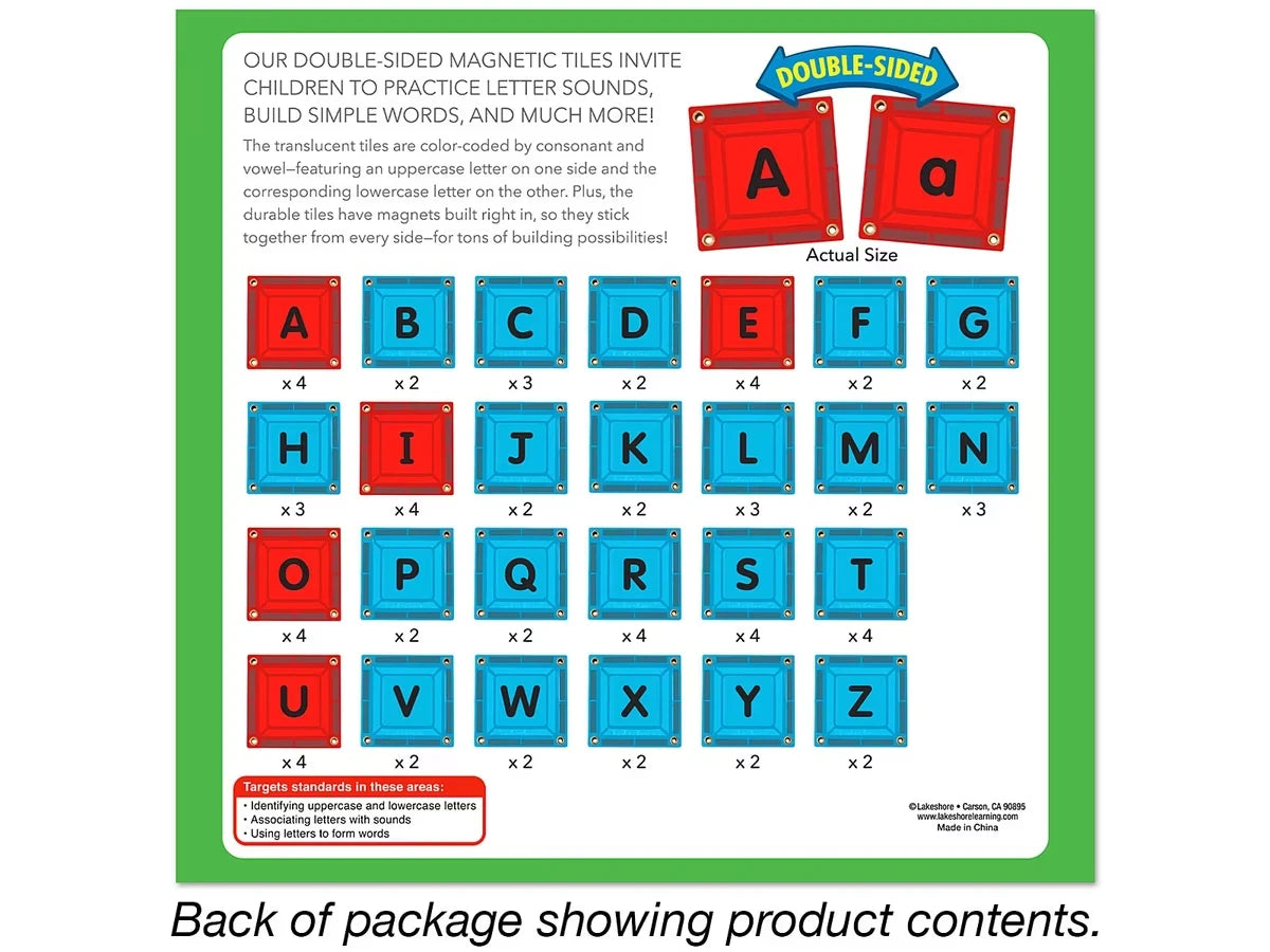 Double-Sided Magnetic Phonics Tiles - US 6056