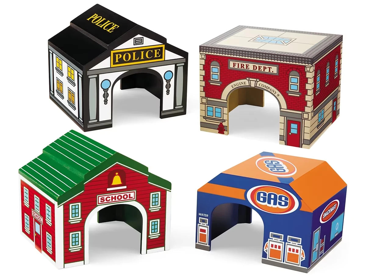 Block Play Garages - Set of 4 - US 4791