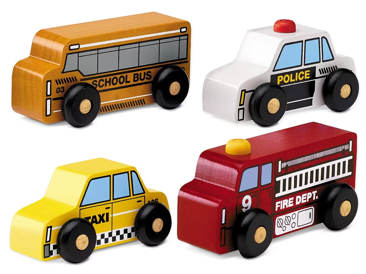Block Play Vehicles - Set of 4 - US 3727