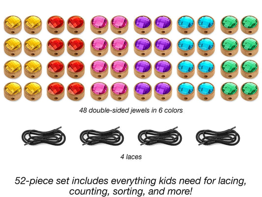 Wooden Lacing Jewels - US 3517