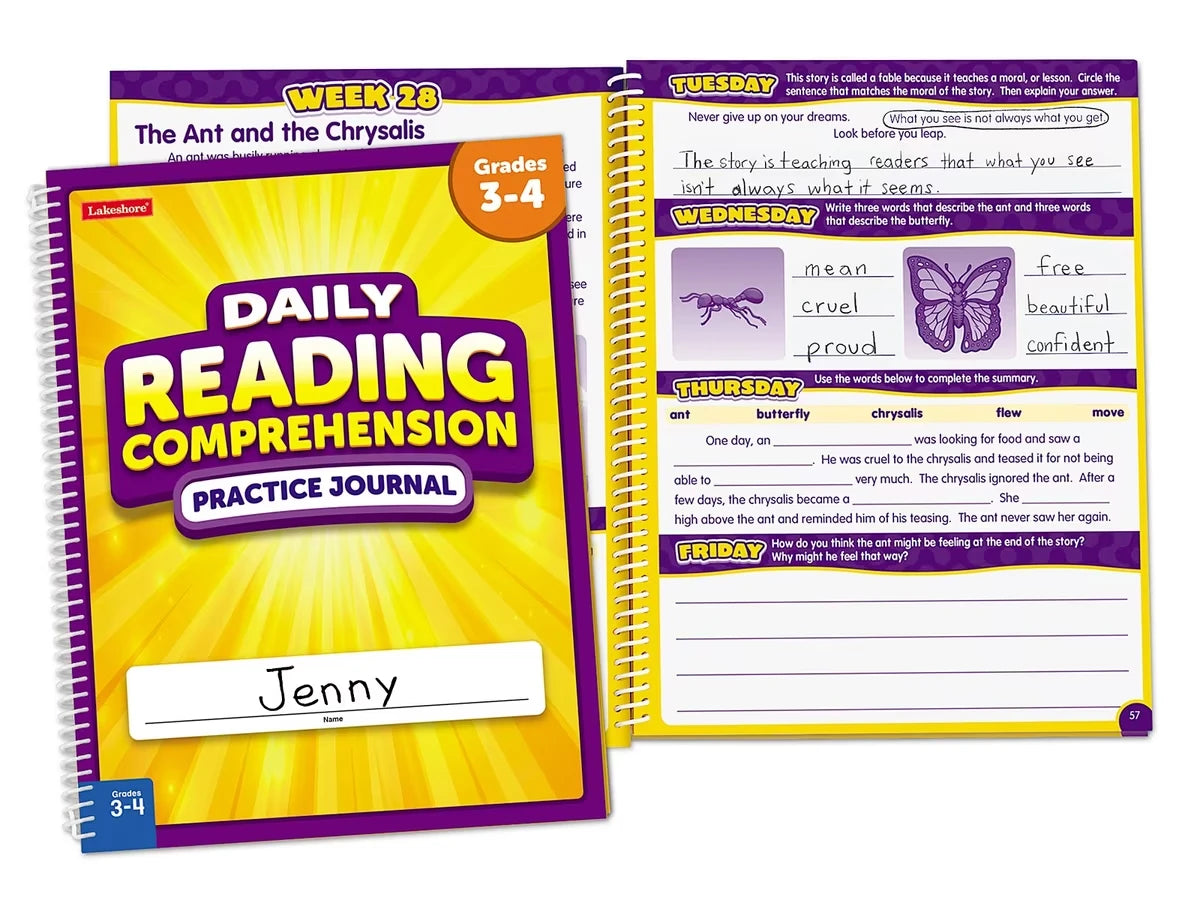Reading Comprehension Daily Practice Journal - Gr. 3-4 - US 9447