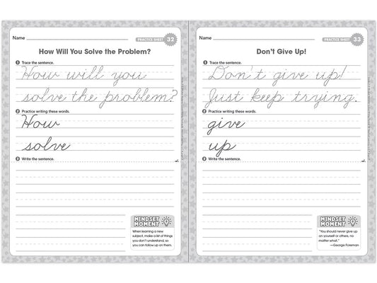 Cursive Writing Practice Workbook - Gr. 2-3 - US 4312