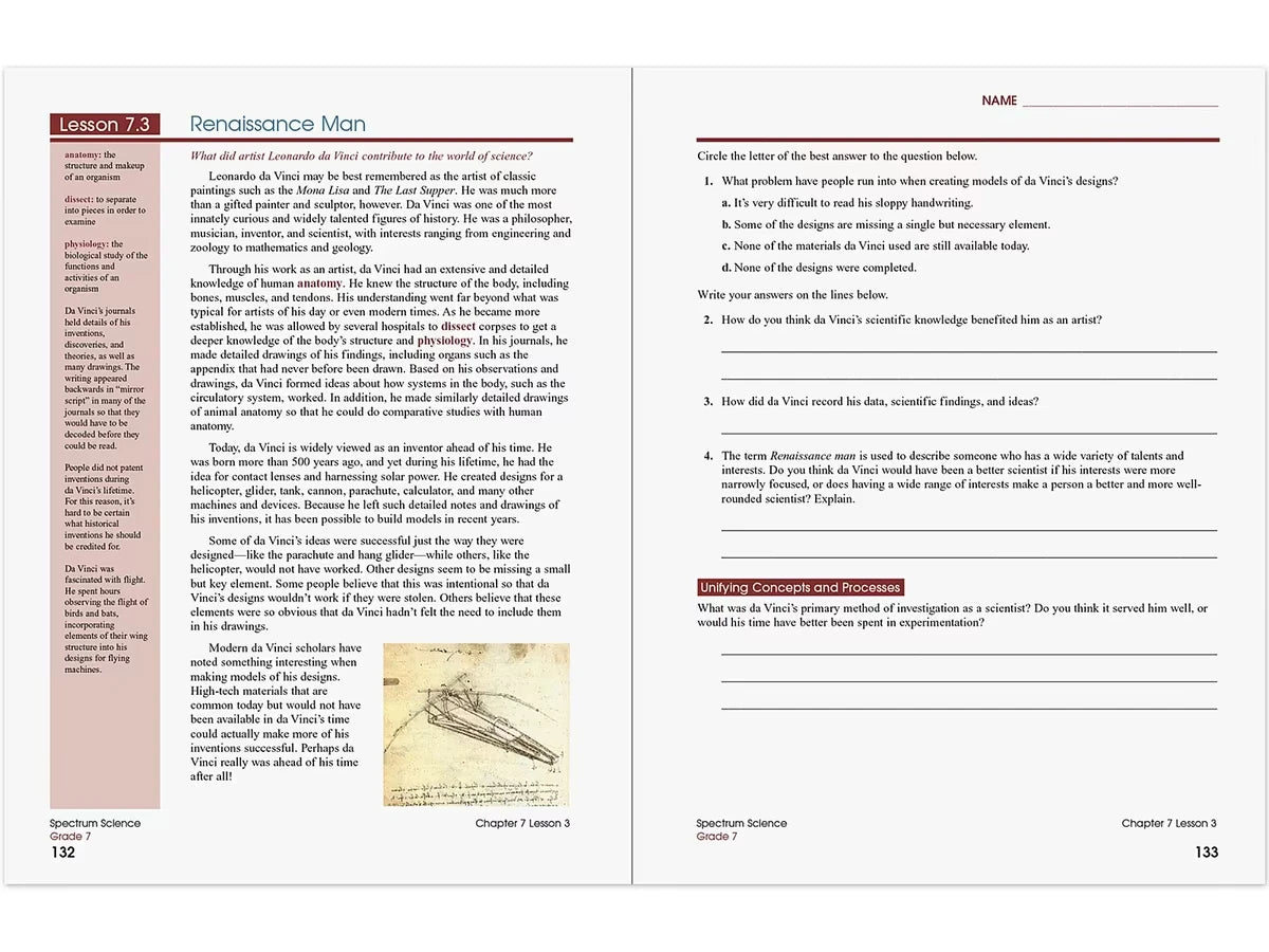 Spectrum® Science Workbook - Gr. 7 - US 4652