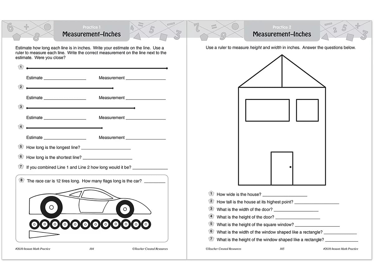 Instant Math Practice Workbook - Gr. 2 - US 7220
