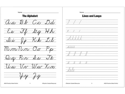 Cursive Writing Practice Workbook - US 1962