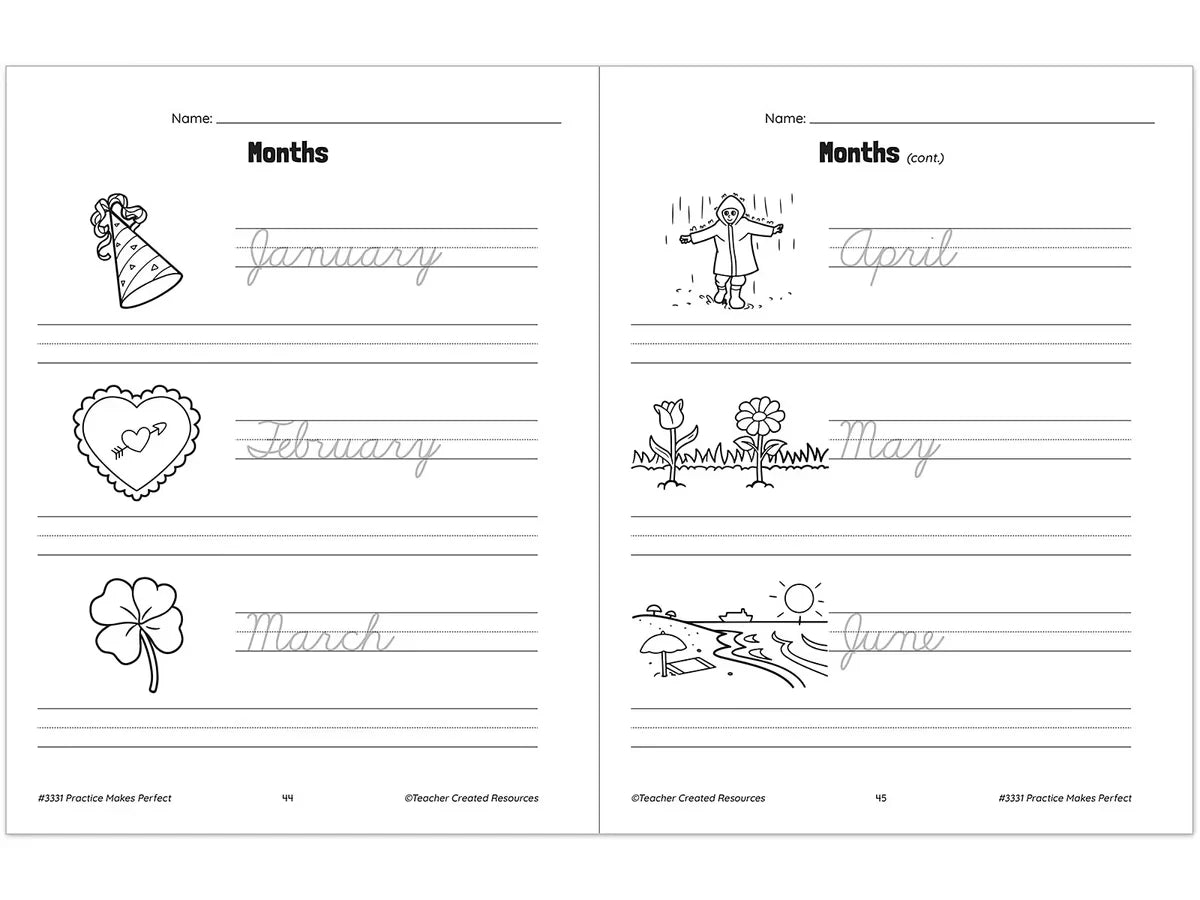 Cursive Writing Practice Workbook - US 1962