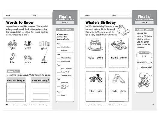 Phonics Week-By-Week Packets Workbook - US 6256
