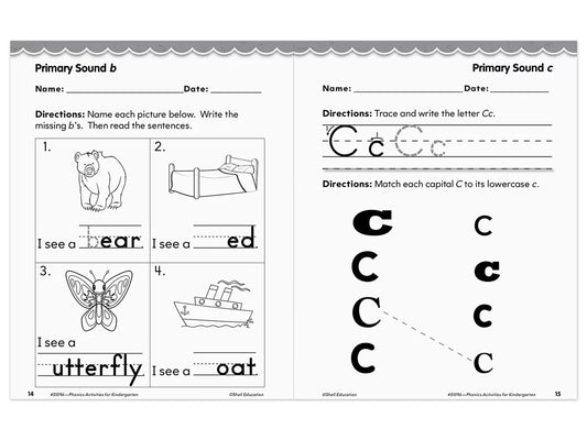 Phonics for Kindergarten Workbook - US 5863