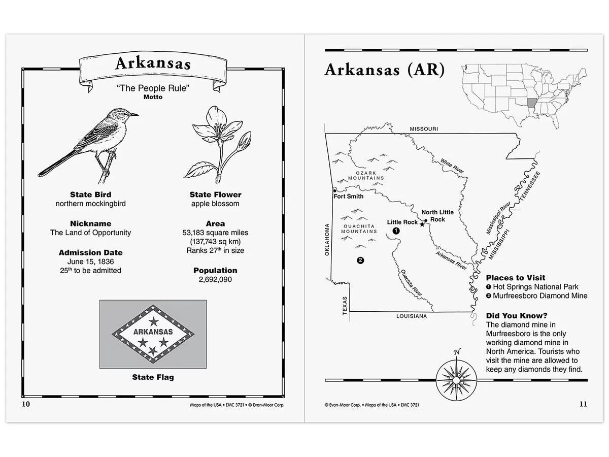 Maps of the USA Workbook - US 8730