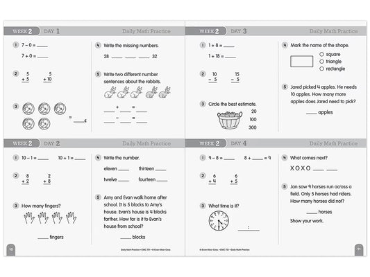 Daily Math Practice Workbook - Gr. 2 - US 3082