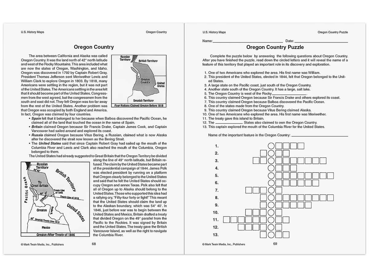 U.S. History Maps Workbook - US 6406