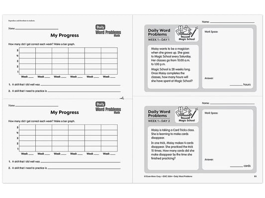 Daily Word Problems Workbook - Gr. 4 - US 8906
