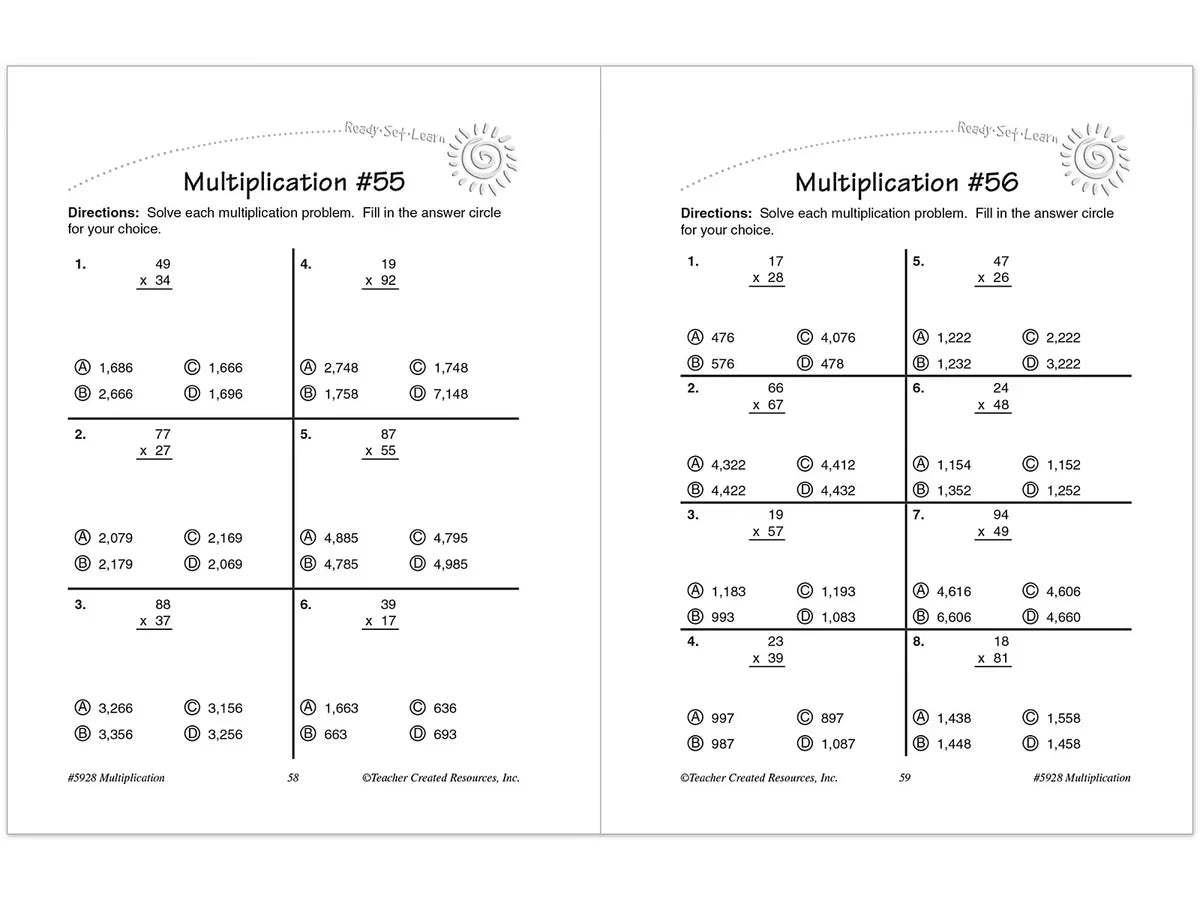 Master Multiplication Workbook - US 5302