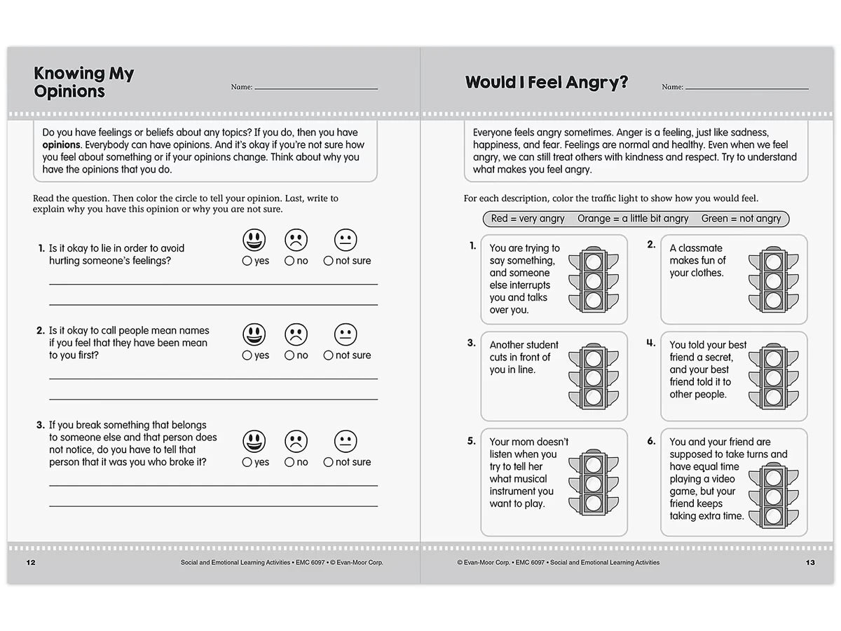 Social and Emotional Learning Activity Workbook - Gr. 3-4 - US 4626