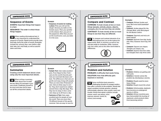 Informational Text 100 Task Cards Workbook - US 3768