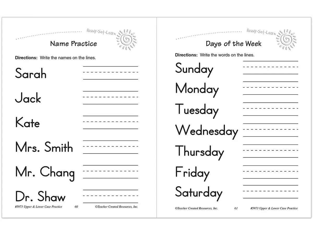 Letter Practice Workbook - US 9418