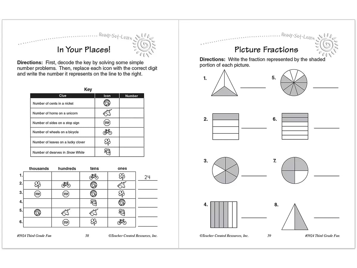 Third-Grade Fun Workbook - US 7012