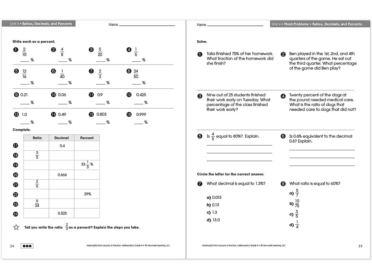 Mathematics Workbook - Gr. 6 - US 9448