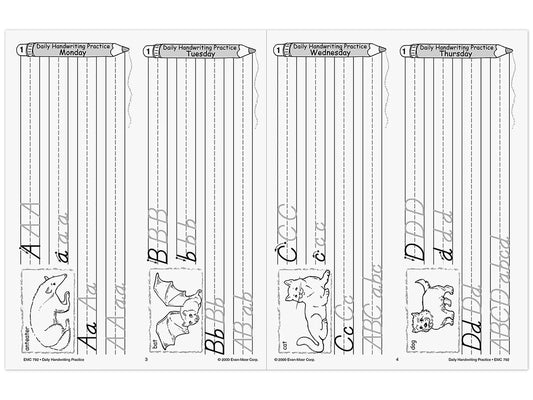 Modern Manuscript Daily Handwriting Practice Workbook - US 3912