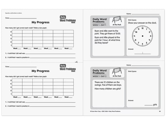 Daily Word Problems Workbook - Gr. 2 - US 6610