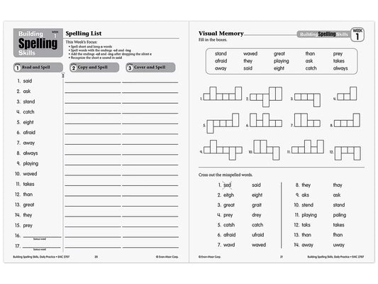 Building Spelling Skills Workbook - Gr. 3 - US 7058