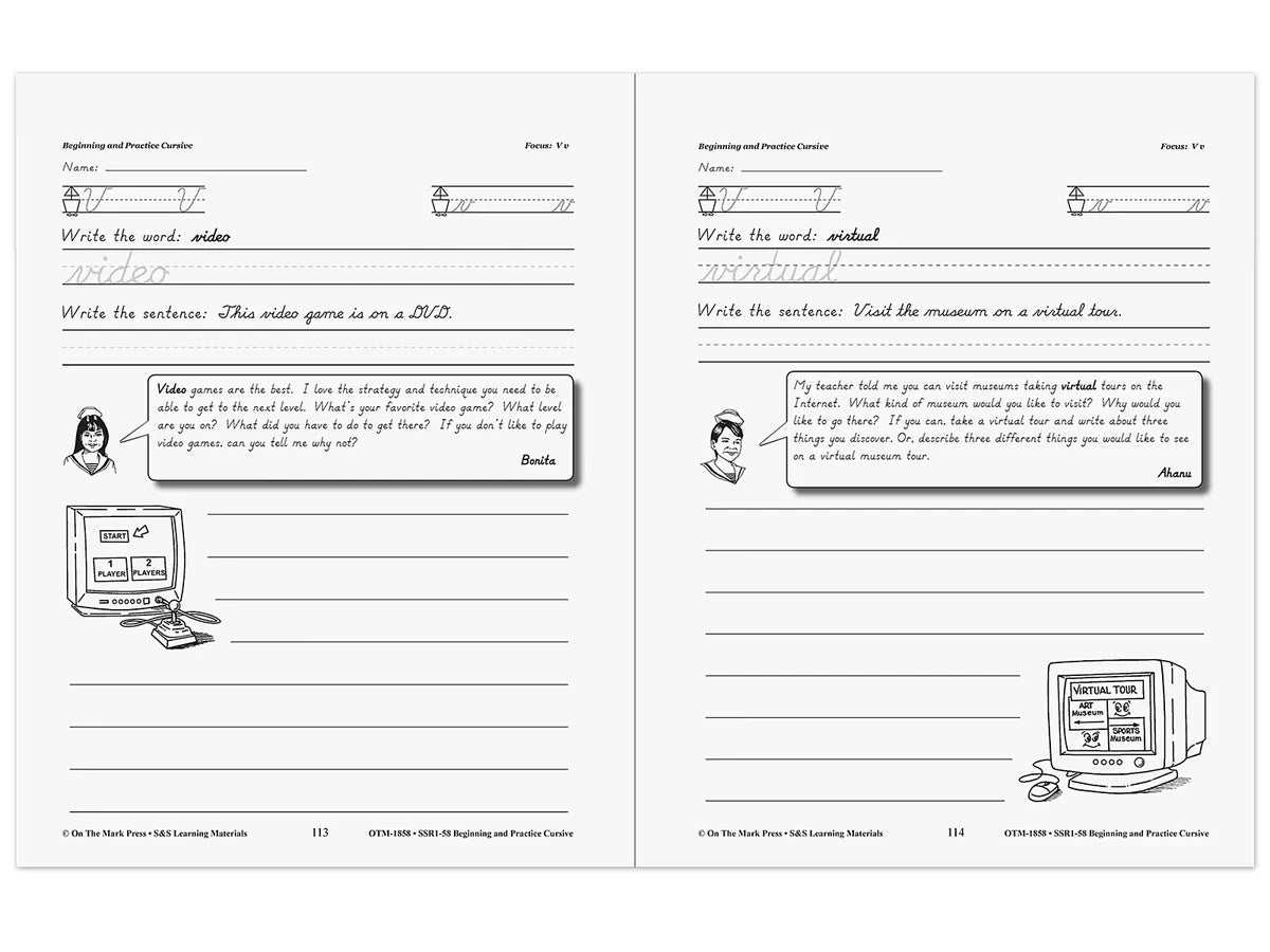 Beginning Cursive Workbook - US 1955
