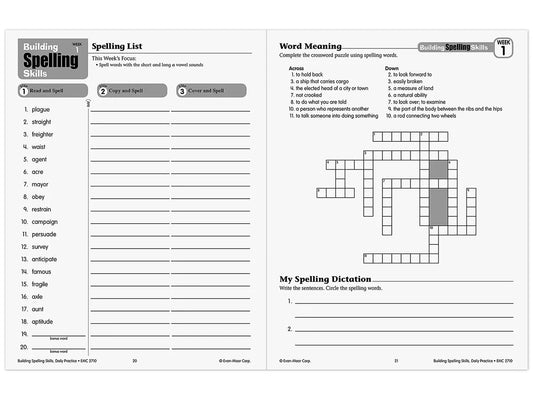 Building Spelling Skills Workbook - Gr. 6 - US 1762