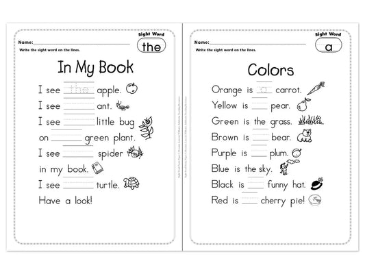 Sight-Word Poetry Workbook - US 3456