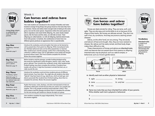 Daily Science Reproducible Activities Workbook - Gr. 6 - US 6749