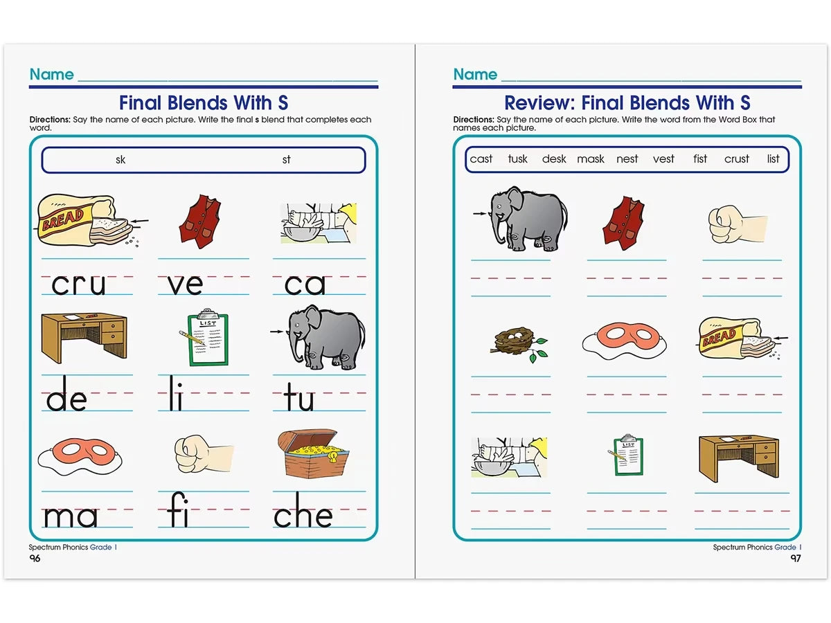 Spectrum® Phonics Workbook - Gr. 1 - US 2480