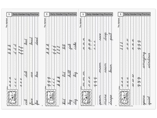 Contemporary Cursive Daily Handwriting Practice Workbook - US 7380