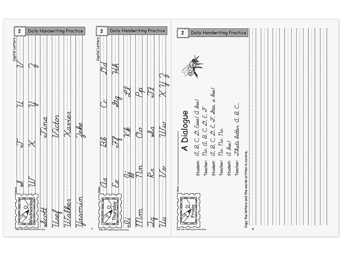 Contemporary Cursive Daily Handwriting Practice Workbook - US 7380