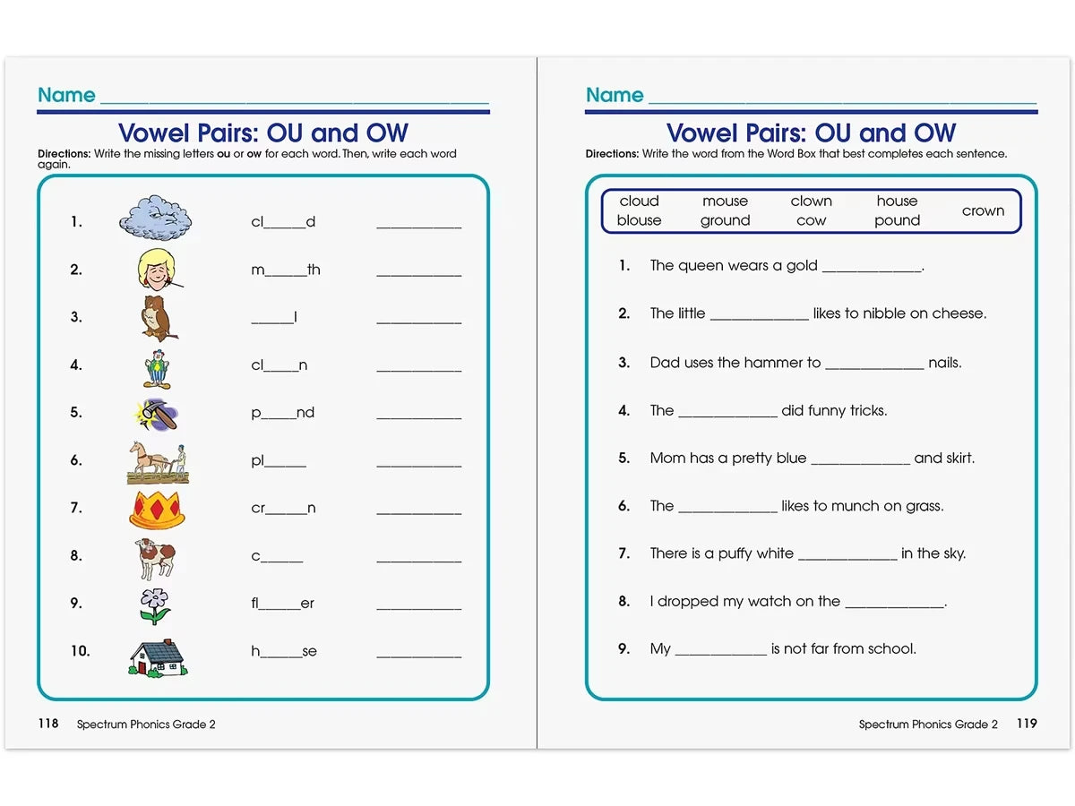 Spectrum® Phonics Workbook - Gr. 2 - US 8182