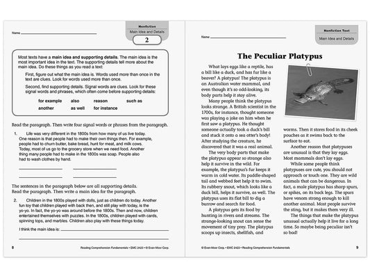 Reading Comprehension Fundamentals Workbook - Gr. 3 - US 1442
