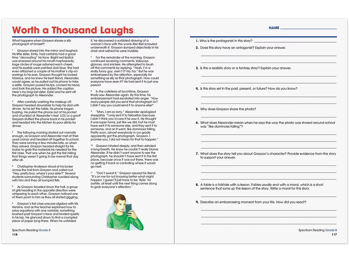 Spectrum® Reading Workbook - Gr. 8 - US 1450