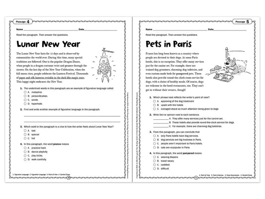 Comprehension Skills Workbook - Gr. 4 - US 8462