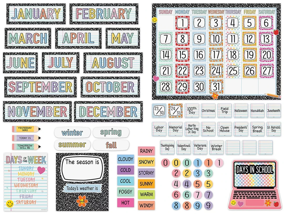 Cool for School Calendar Bulletin Board Set - US 1071